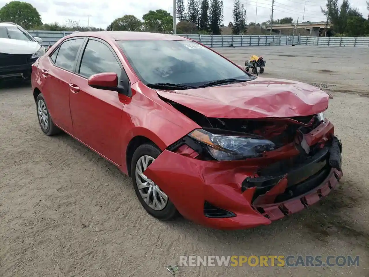 1 Photograph of a damaged car 2T1BURHE3KC156060 TOYOTA COROLLA 2019