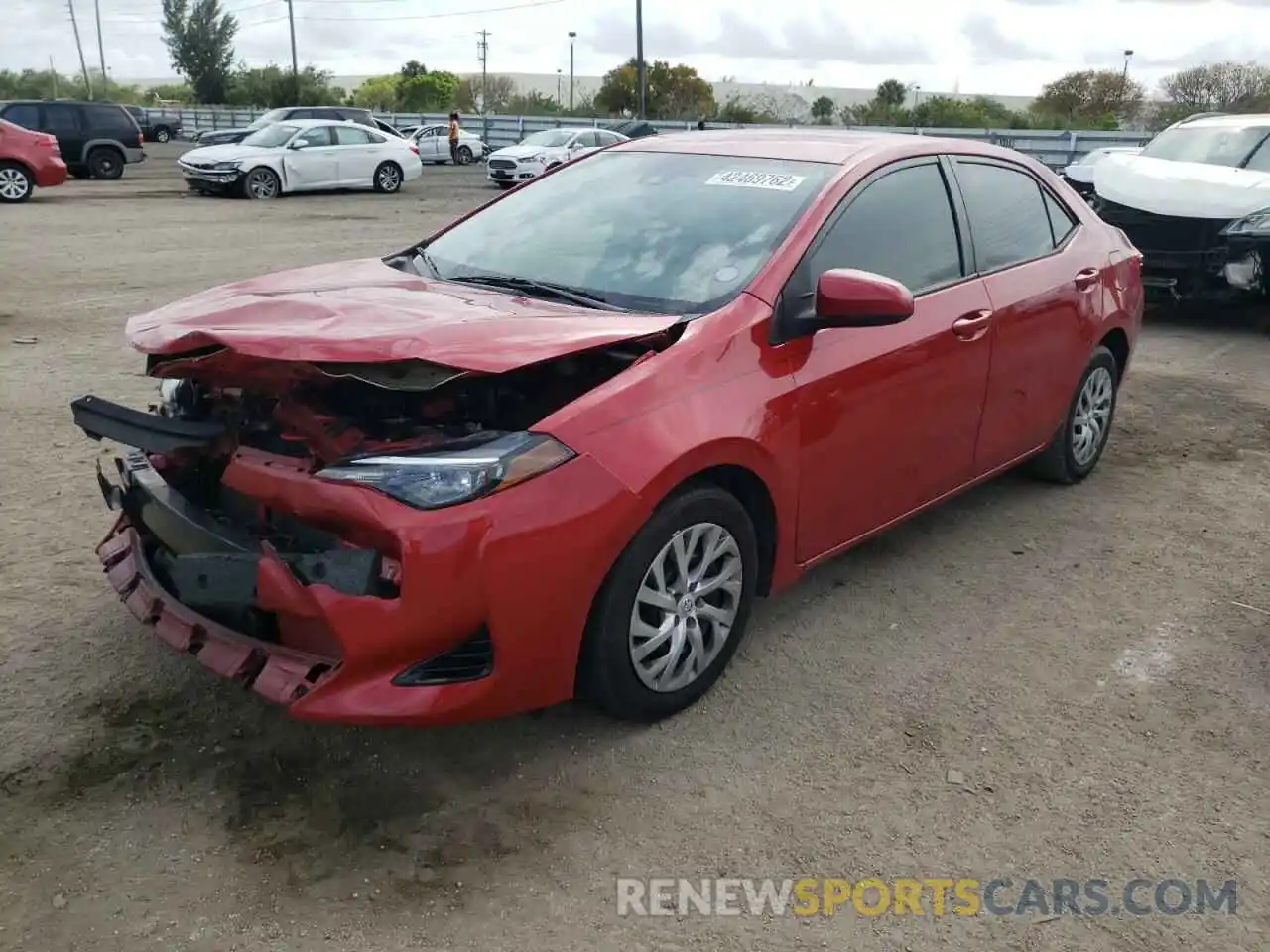 2 Photograph of a damaged car 2T1BURHE3KC156060 TOYOTA COROLLA 2019