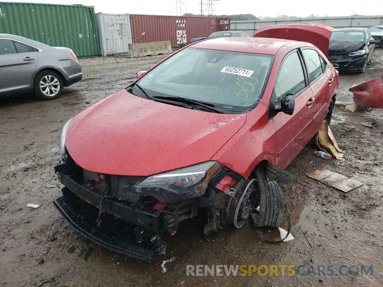 2 Photograph of a damaged car 2T1BURHE3KC156267 TOYOTA COROLLA 2019