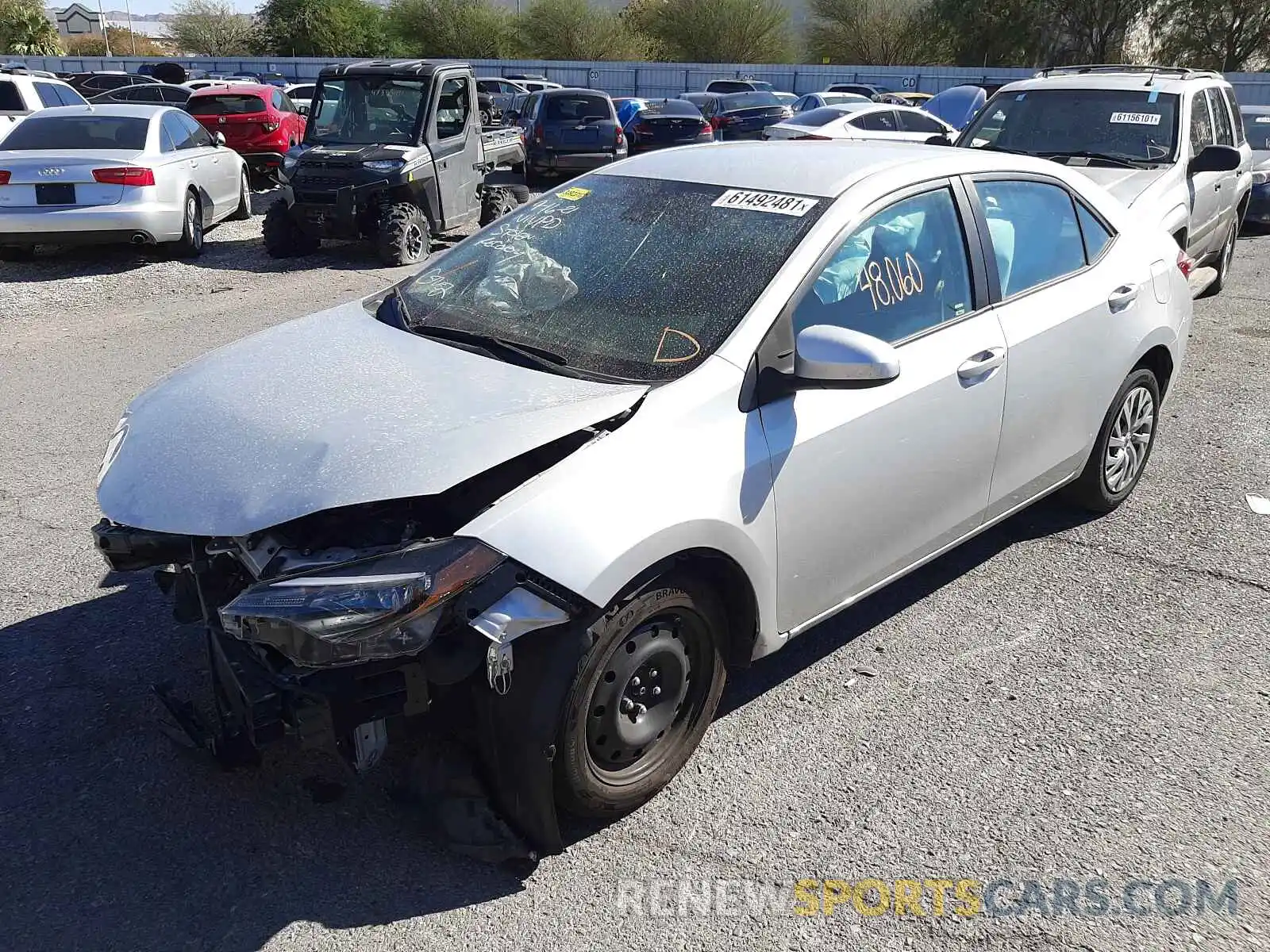 2 Photograph of a damaged car 2T1BURHE3KC157158 TOYOTA COROLLA 2019