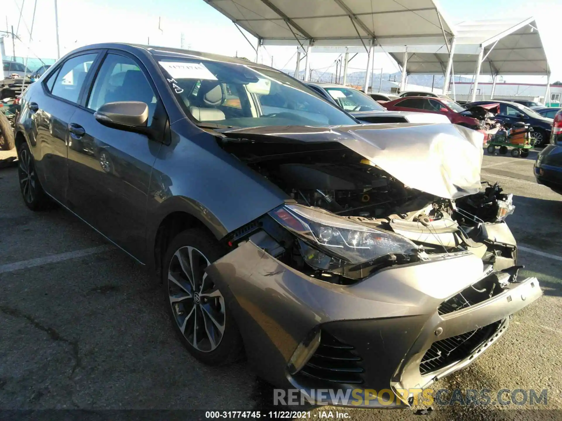 1 Photograph of a damaged car 2T1BURHE3KC157547 TOYOTA COROLLA 2019