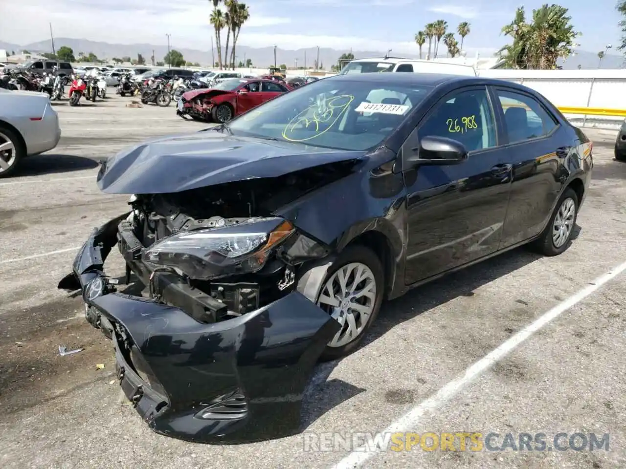 2 Photograph of a damaged car 2T1BURHE3KC158360 TOYOTA COROLLA 2019