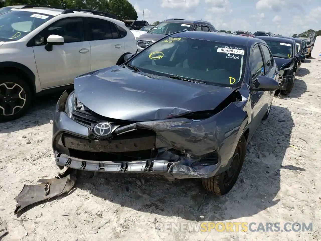 2 Photograph of a damaged car 2T1BURHE3KC159136 TOYOTA COROLLA 2019