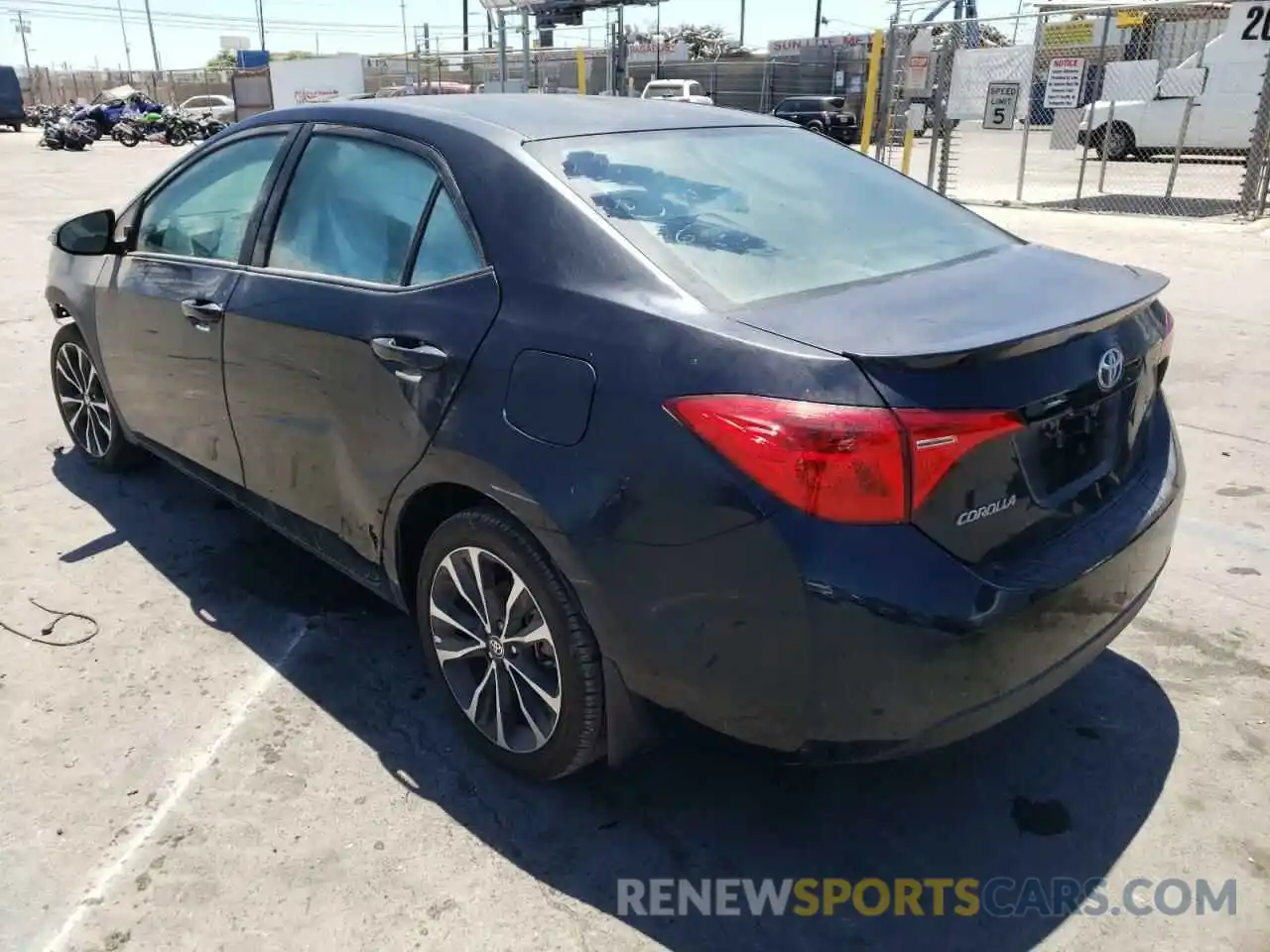 3 Photograph of a damaged car 2T1BURHE3KC160688 TOYOTA COROLLA 2019