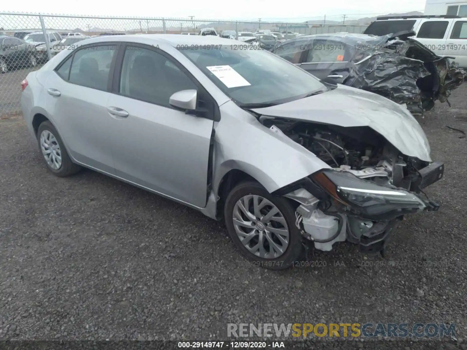 1 Photograph of a damaged car 2T1BURHE3KC160934 TOYOTA COROLLA 2019