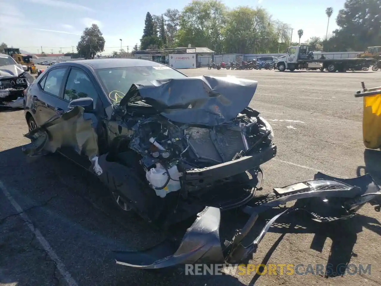 1 Photograph of a damaged car 2T1BURHE3KC162375 TOYOTA COROLLA 2019