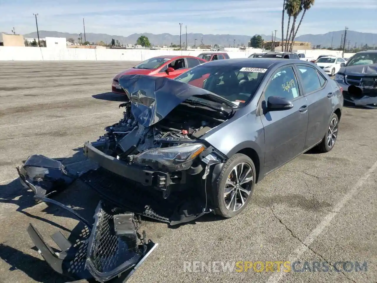 2 Photograph of a damaged car 2T1BURHE3KC162375 TOYOTA COROLLA 2019