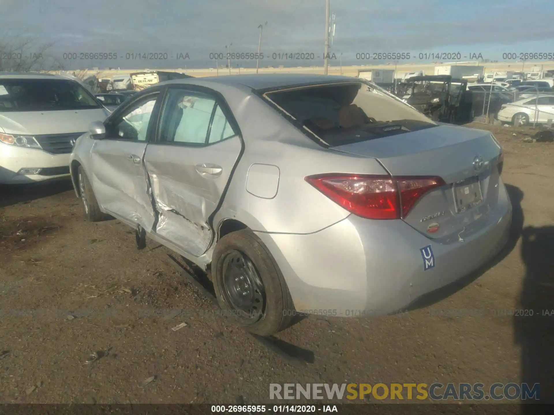 3 Photograph of a damaged car 2T1BURHE3KC162408 TOYOTA COROLLA 2019