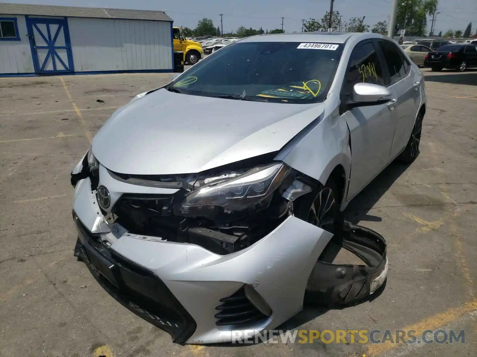 2 Photograph of a damaged car 2T1BURHE3KC162506 TOYOTA COROLLA 2019