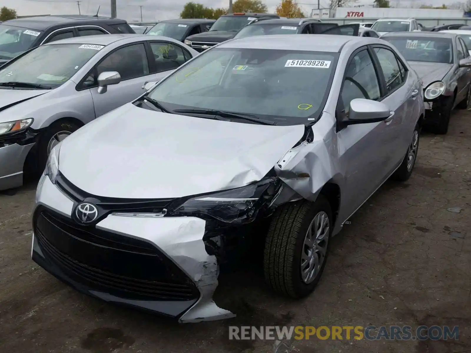 2 Photograph of a damaged car 2T1BURHE3KC163297 TOYOTA COROLLA 2019