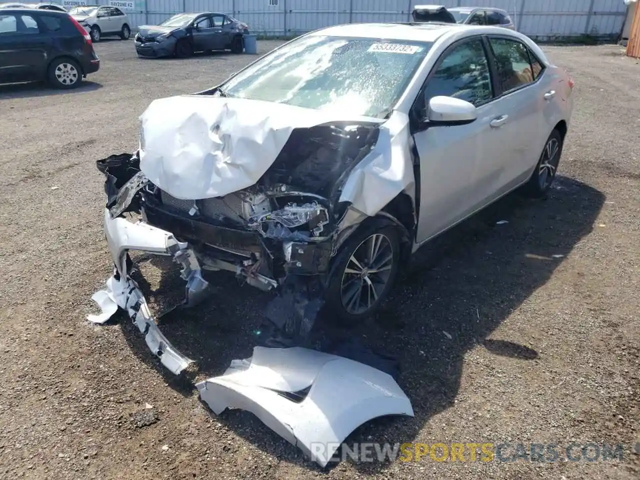 2 Photograph of a damaged car 2T1BURHE3KC163638 TOYOTA COROLLA 2019