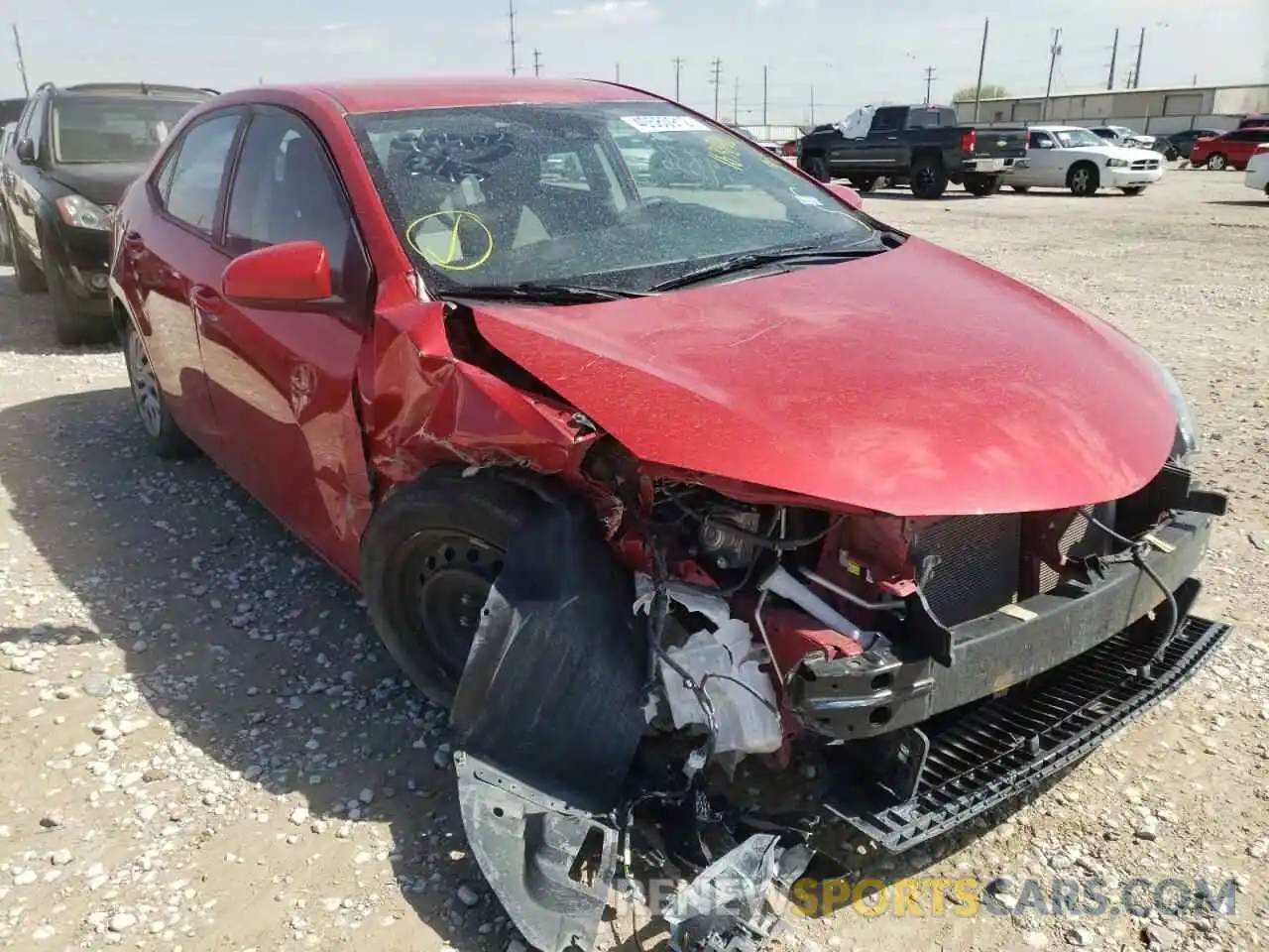 1 Photograph of a damaged car 2T1BURHE3KC163896 TOYOTA COROLLA 2019