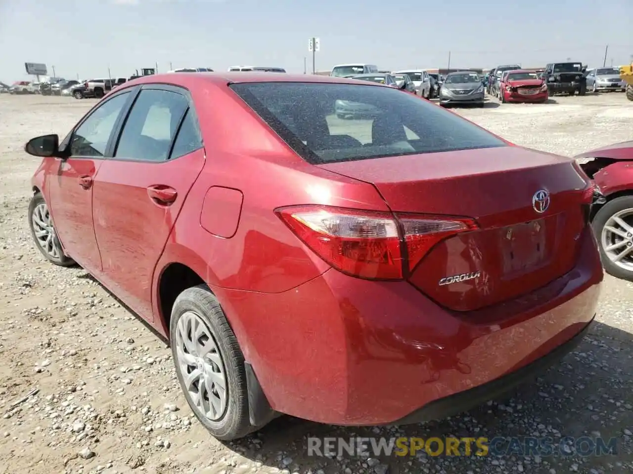 3 Photograph of a damaged car 2T1BURHE3KC163896 TOYOTA COROLLA 2019