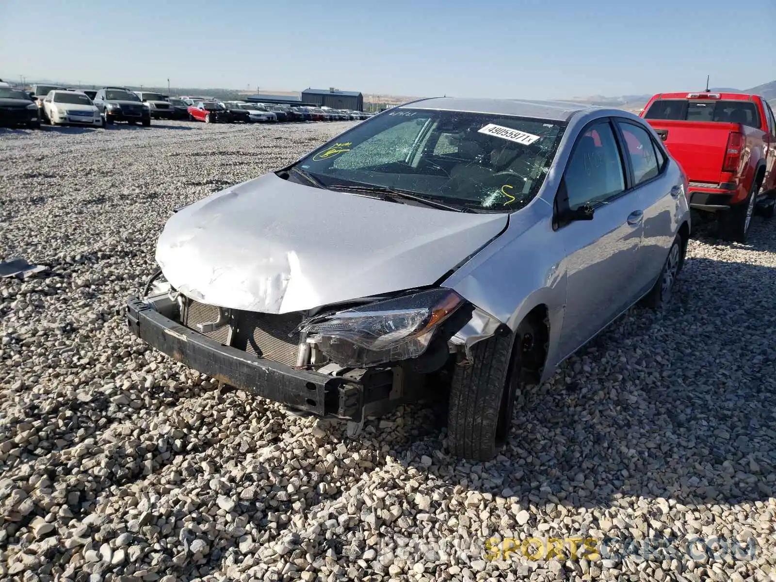 2 Photograph of a damaged car 2T1BURHE3KC165633 TOYOTA COROLLA 2019