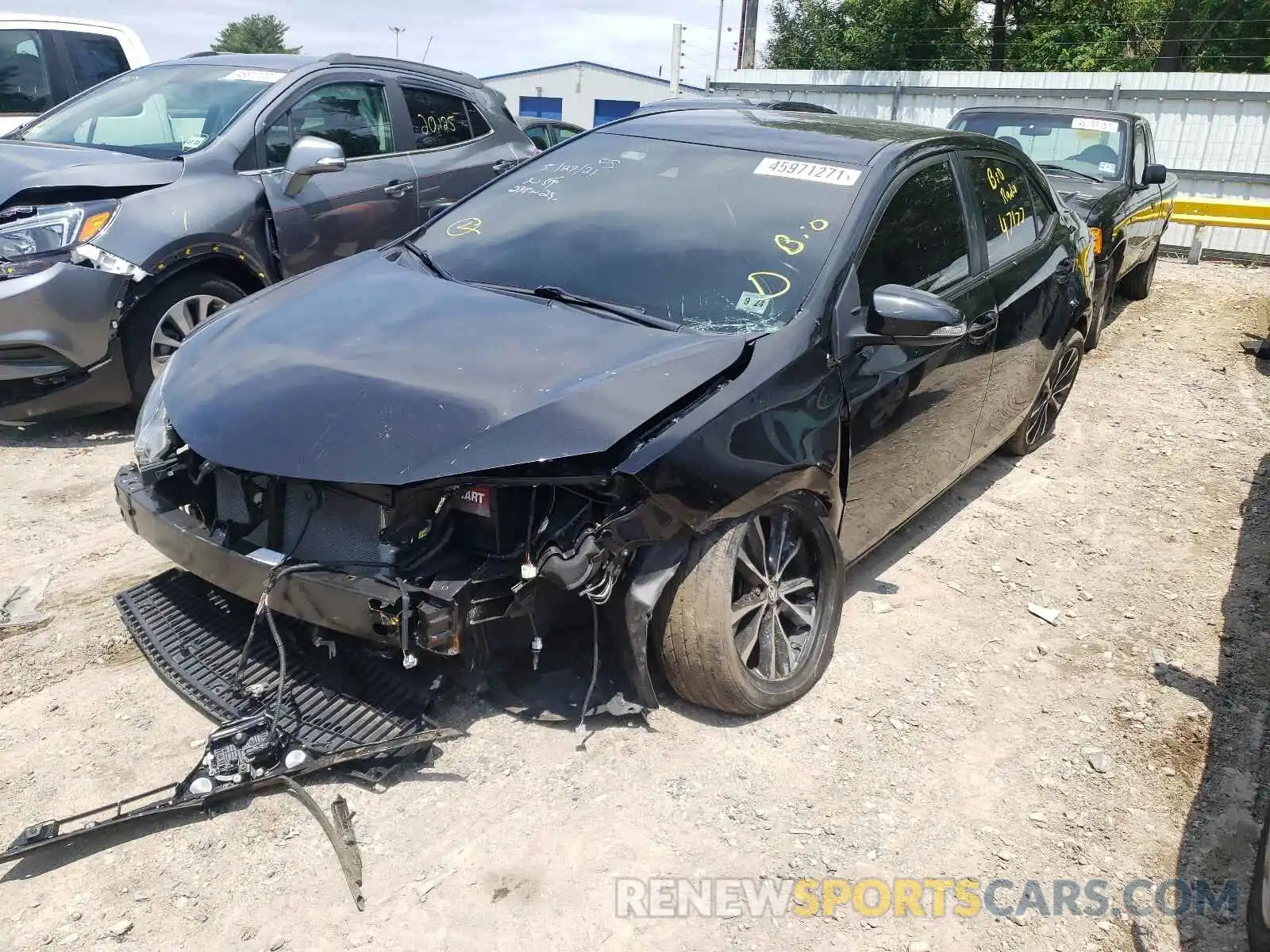 2 Photograph of a damaged car 2T1BURHE3KC170329 TOYOTA COROLLA 2019