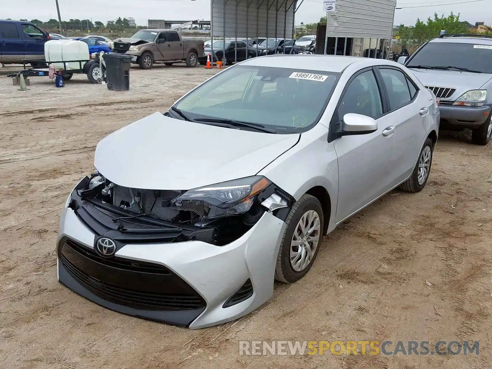 2 Photograph of a damaged car 2T1BURHE3KC170640 TOYOTA COROLLA 2019