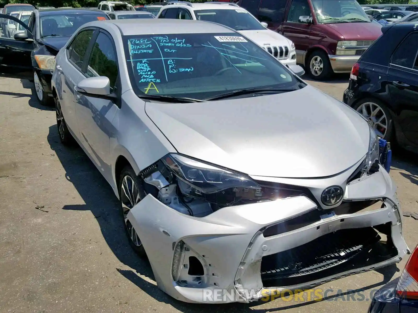 1 Photograph of a damaged car 2T1BURHE3KC176812 TOYOTA COROLLA 2019