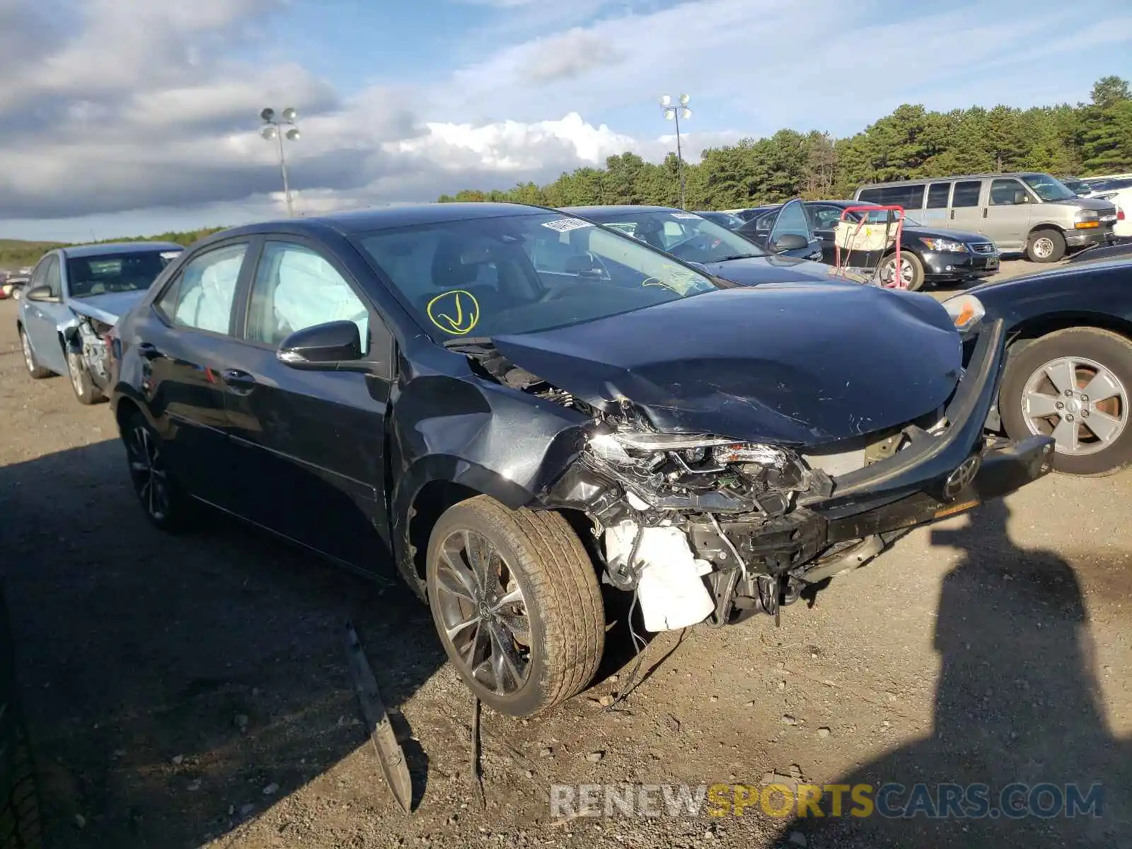 1 Photograph of a damaged car 2T1BURHE3KC177636 TOYOTA COROLLA 2019