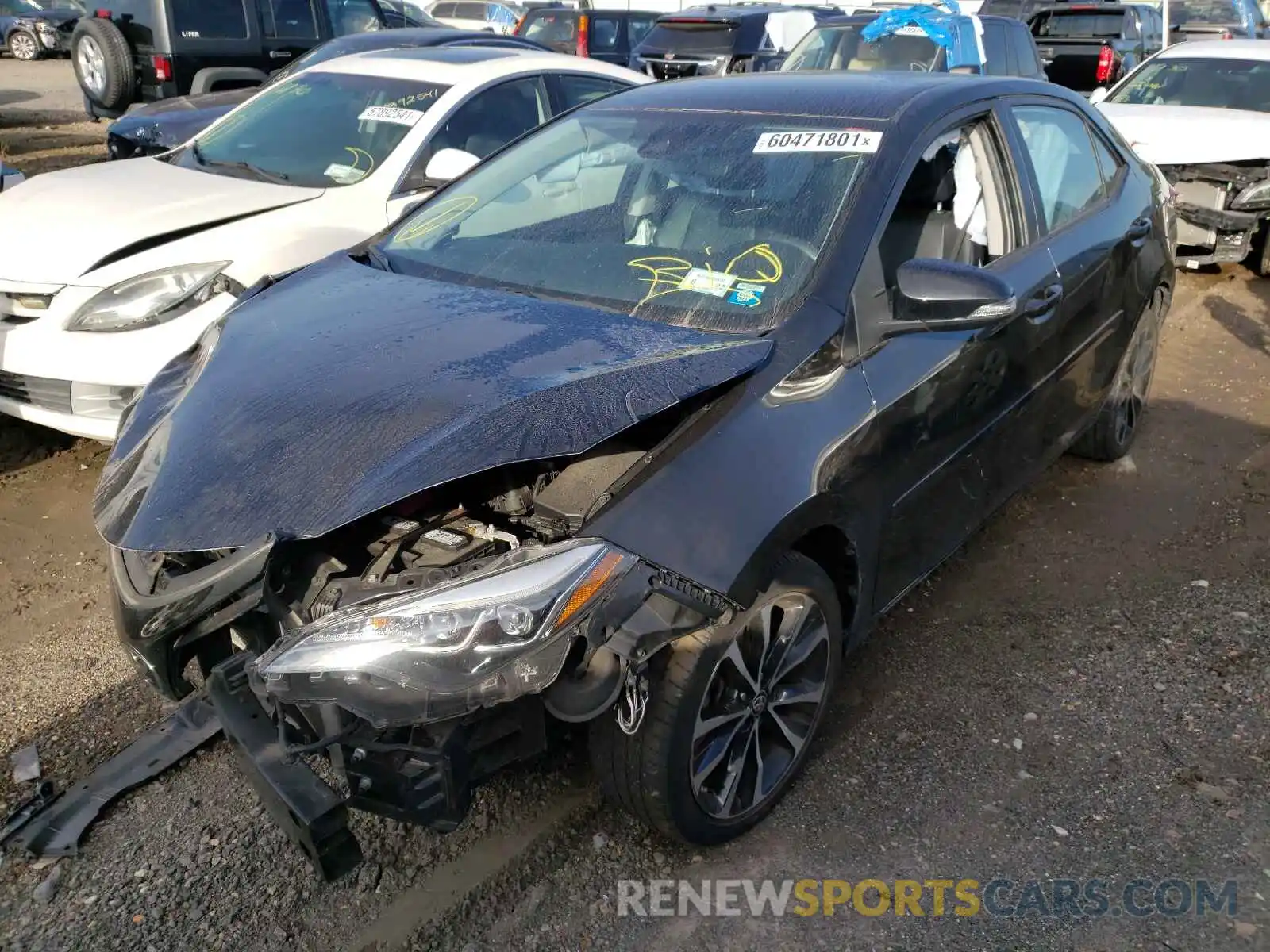 2 Photograph of a damaged car 2T1BURHE3KC177636 TOYOTA COROLLA 2019