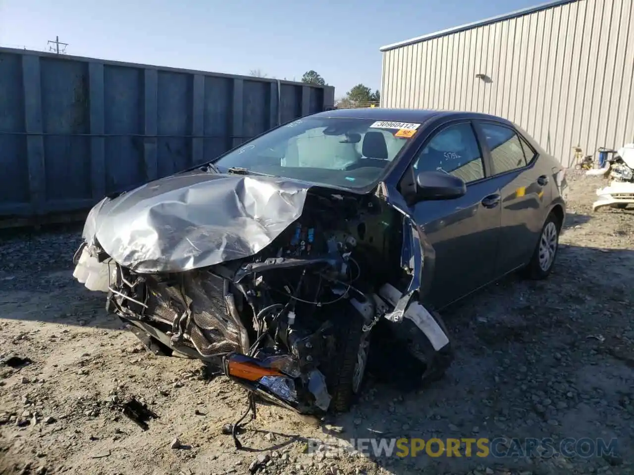 2 Photograph of a damaged car 2T1BURHE3KC178625 TOYOTA COROLLA 2019