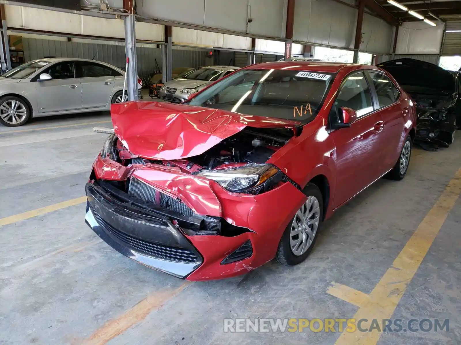 2 Photograph of a damaged car 2T1BURHE3KC180813 TOYOTA COROLLA 2019