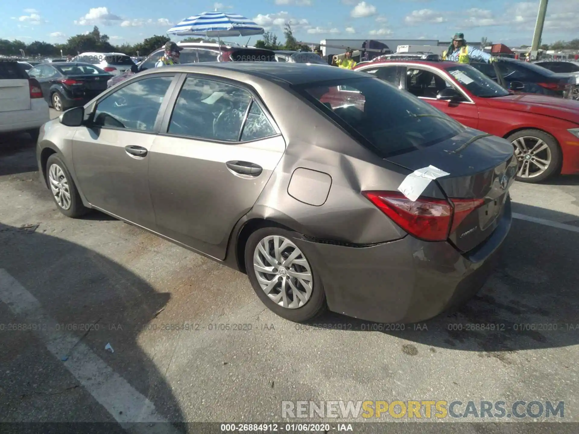 3 Photograph of a damaged car 2T1BURHE3KC181377 TOYOTA COROLLA 2019