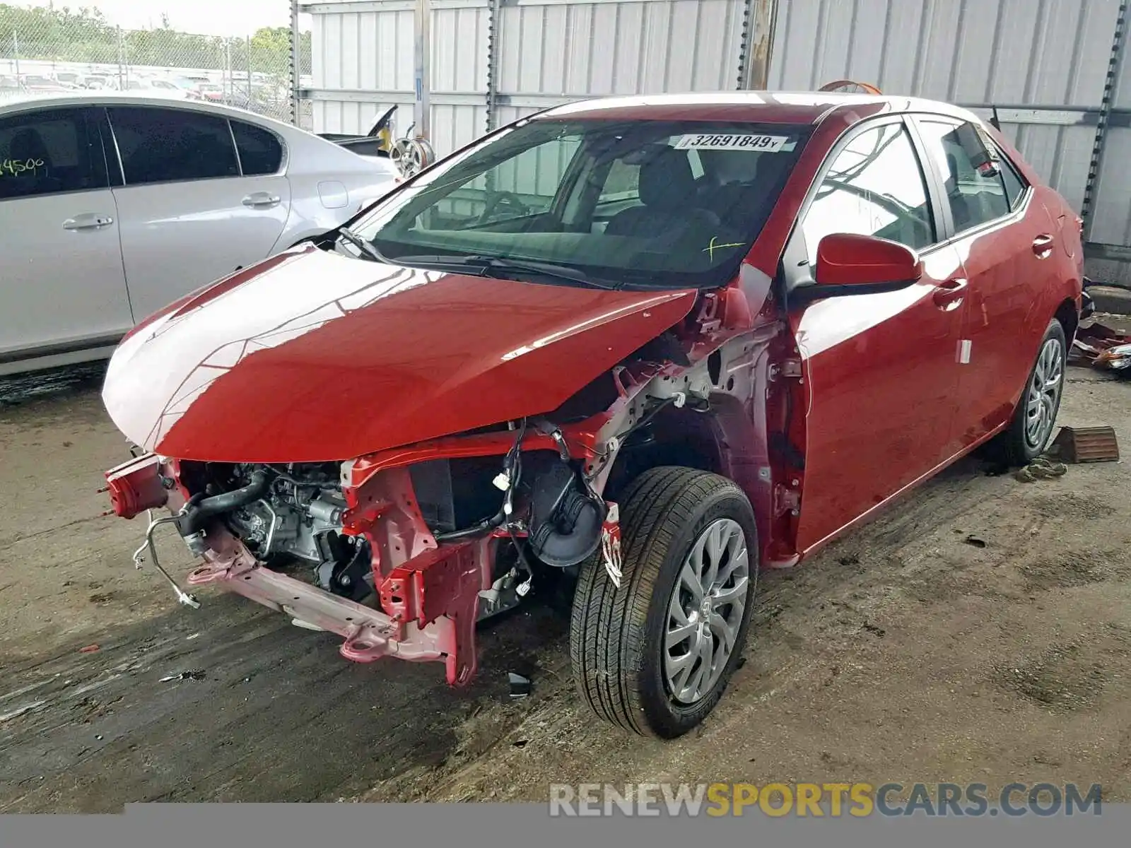 2 Photograph of a damaged car 2T1BURHE3KC181556 TOYOTA COROLLA 2019