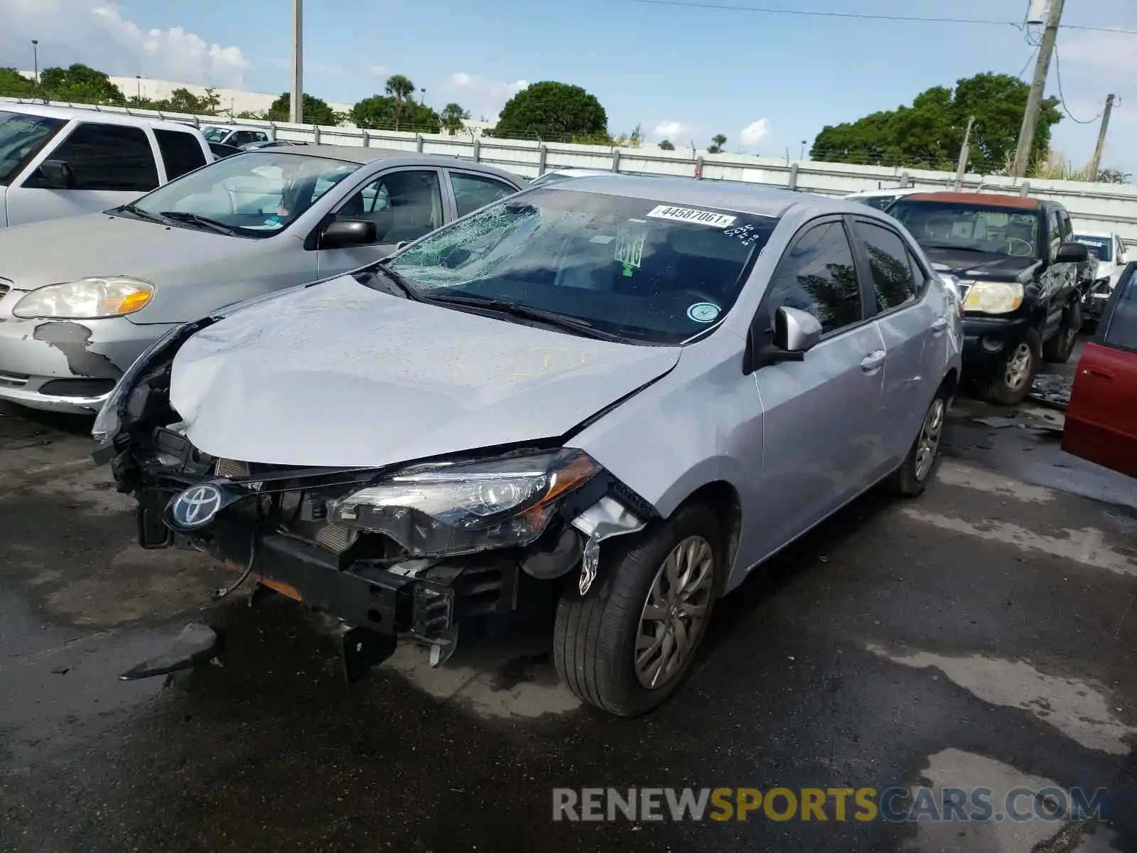 2 Photograph of a damaged car 2T1BURHE3KC185235 TOYOTA COROLLA 2019