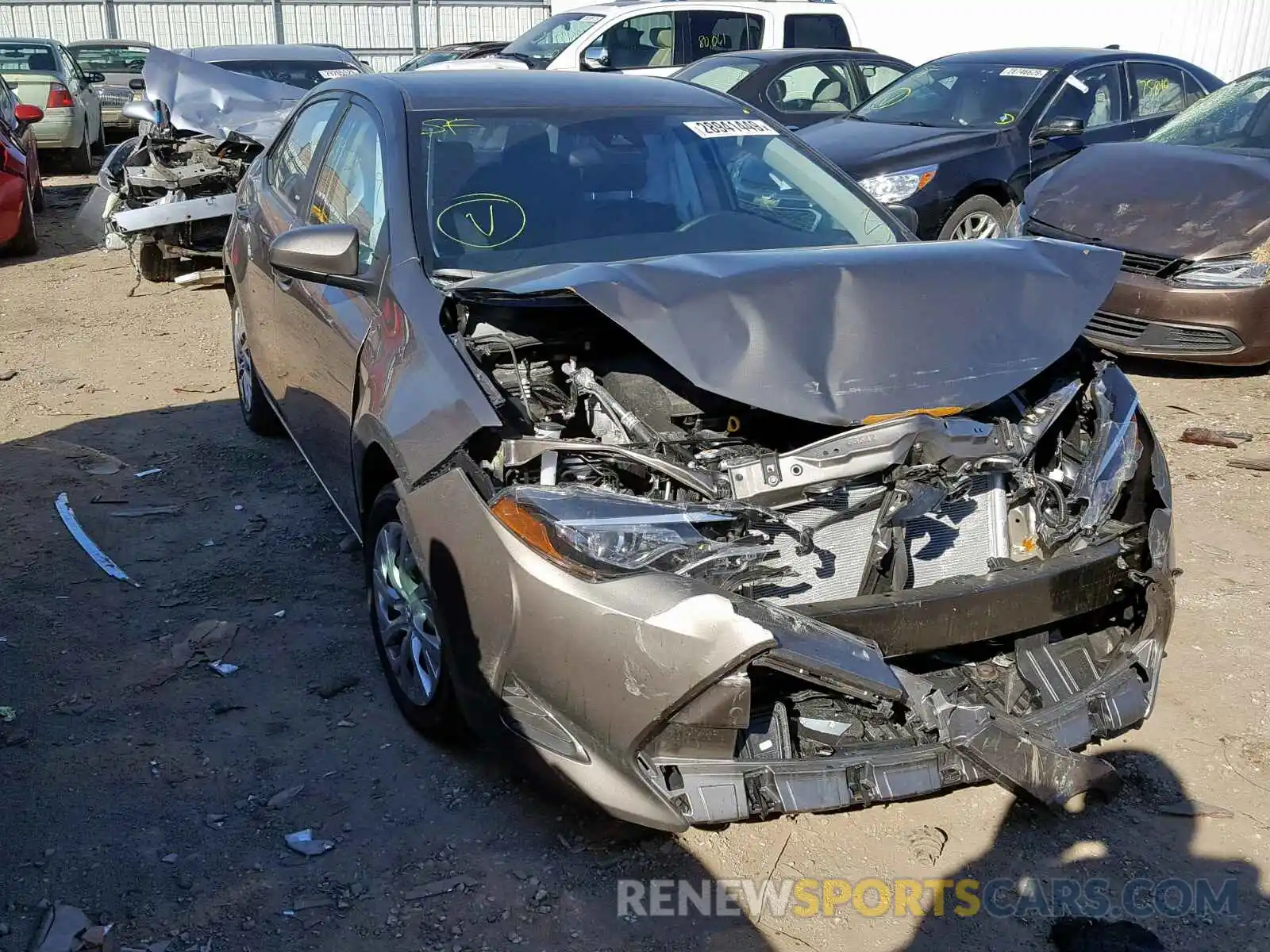 1 Photograph of a damaged car 2T1BURHE3KC185459 TOYOTA COROLLA 2019