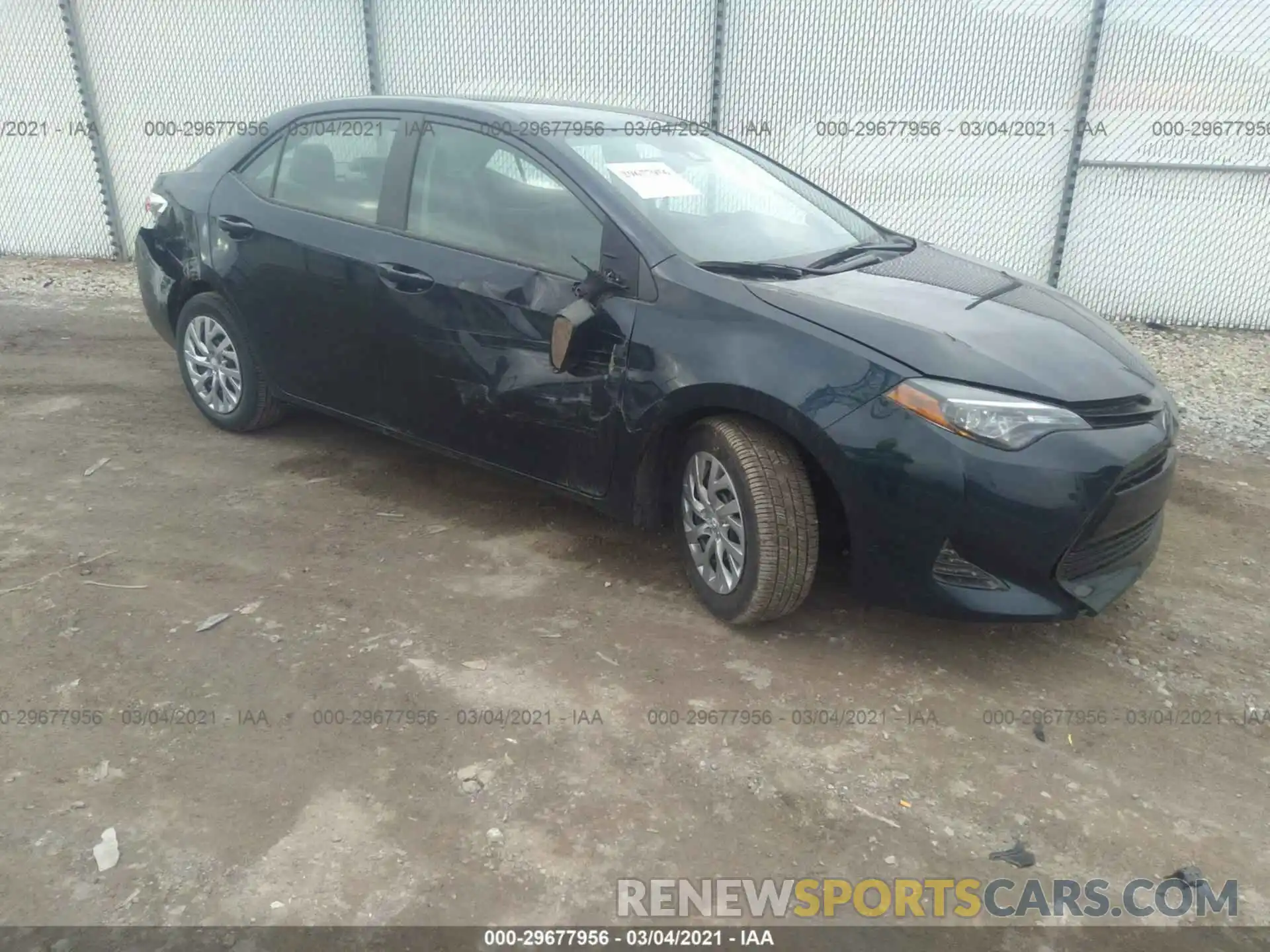 1 Photograph of a damaged car 2T1BURHE3KC185610 TOYOTA COROLLA 2019