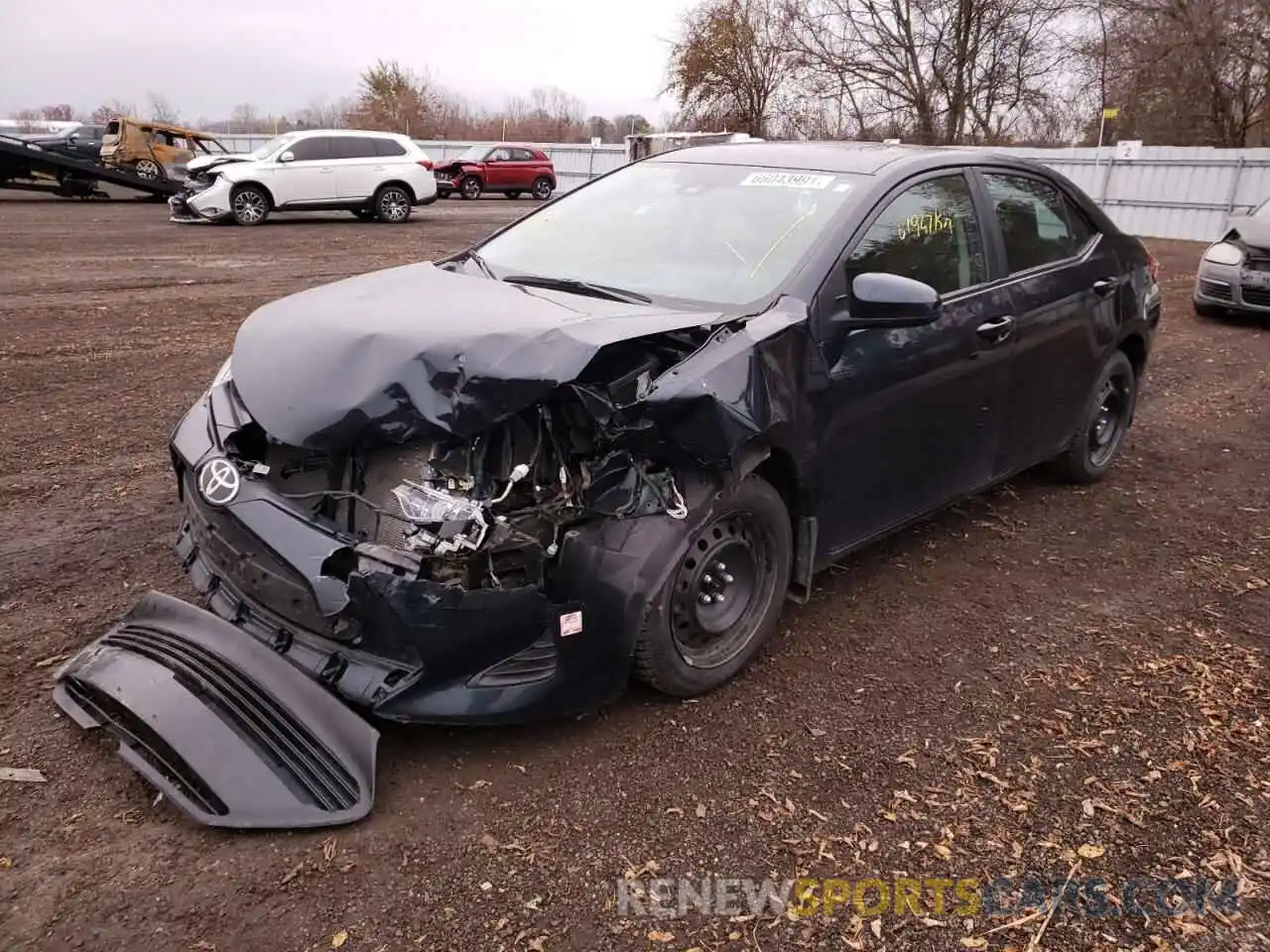 2 Photograph of a damaged car 2T1BURHE3KC186224 TOYOTA COROLLA 2019