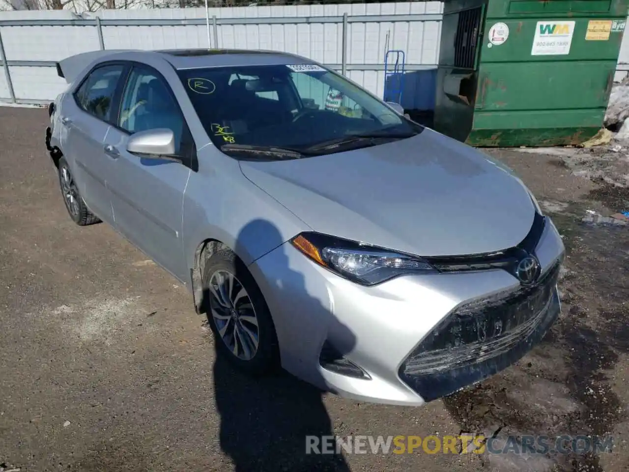 1 Photograph of a damaged car 2T1BURHE3KC187373 TOYOTA COROLLA 2019