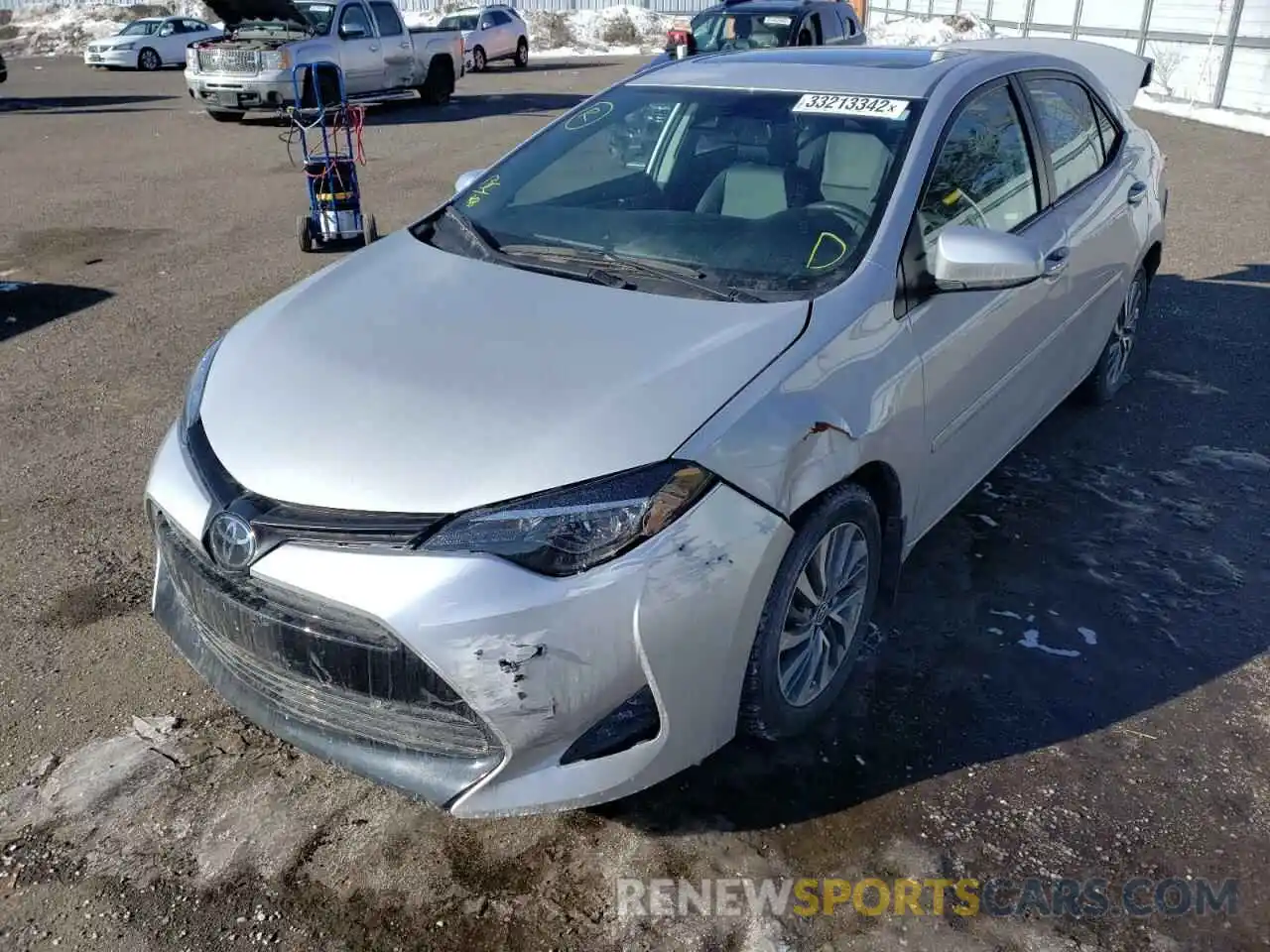 2 Photograph of a damaged car 2T1BURHE3KC187373 TOYOTA COROLLA 2019