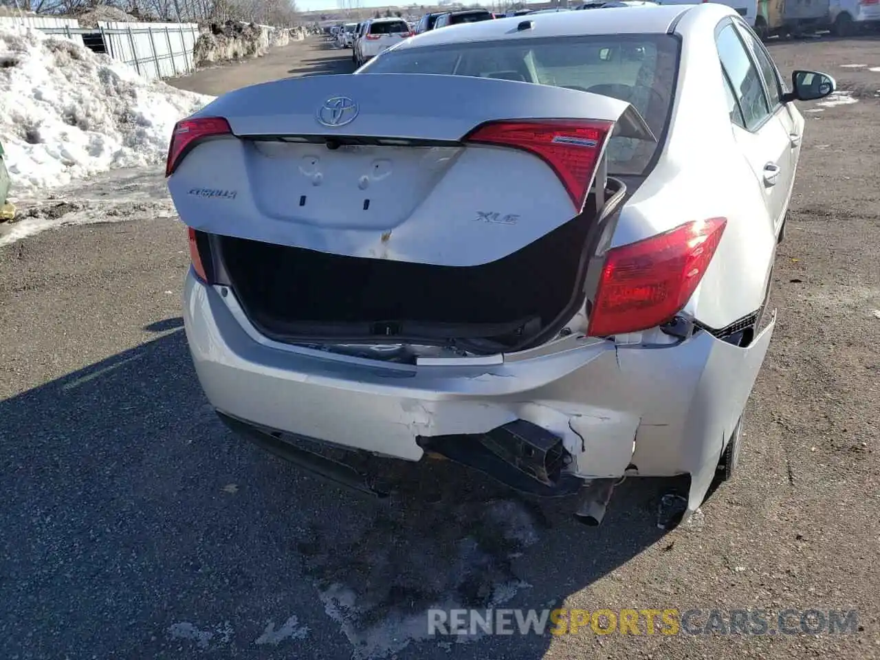 9 Photograph of a damaged car 2T1BURHE3KC187373 TOYOTA COROLLA 2019