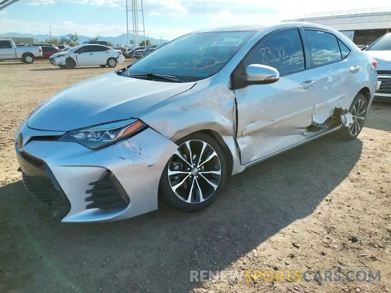 2 Photograph of a damaged car 2T1BURHE3KC190192 TOYOTA COROLLA 2019