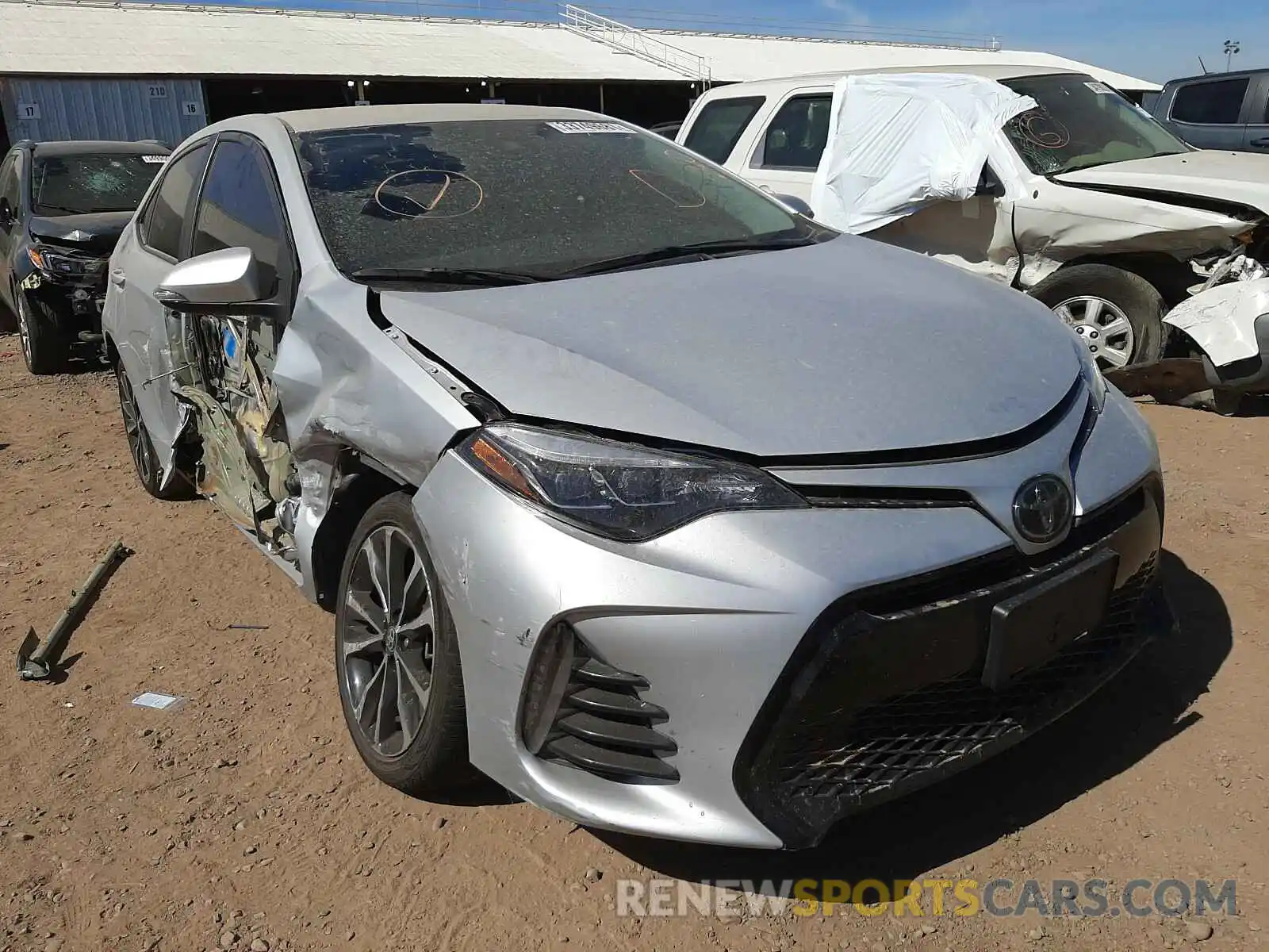 1 Photograph of a damaged car 2T1BURHE3KC190239 TOYOTA COROLLA 2019