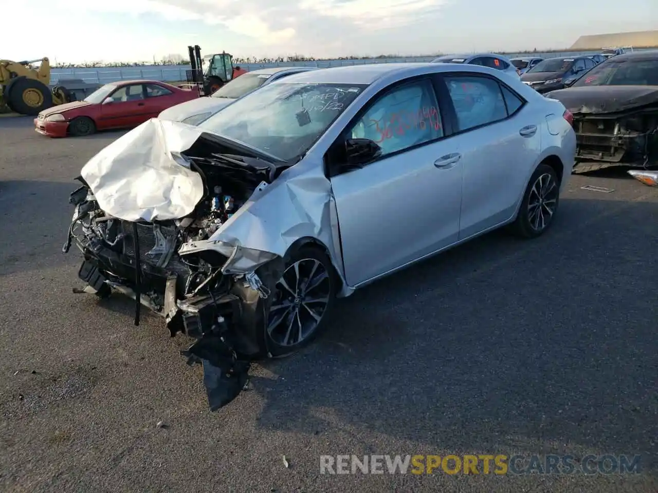 2 Photograph of a damaged car 2T1BURHE3KC191889 TOYOTA COROLLA 2019