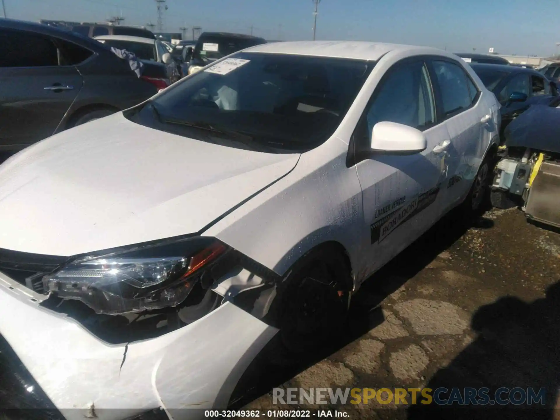 2 Photograph of a damaged car 2T1BURHE3KC192704 TOYOTA COROLLA 2019