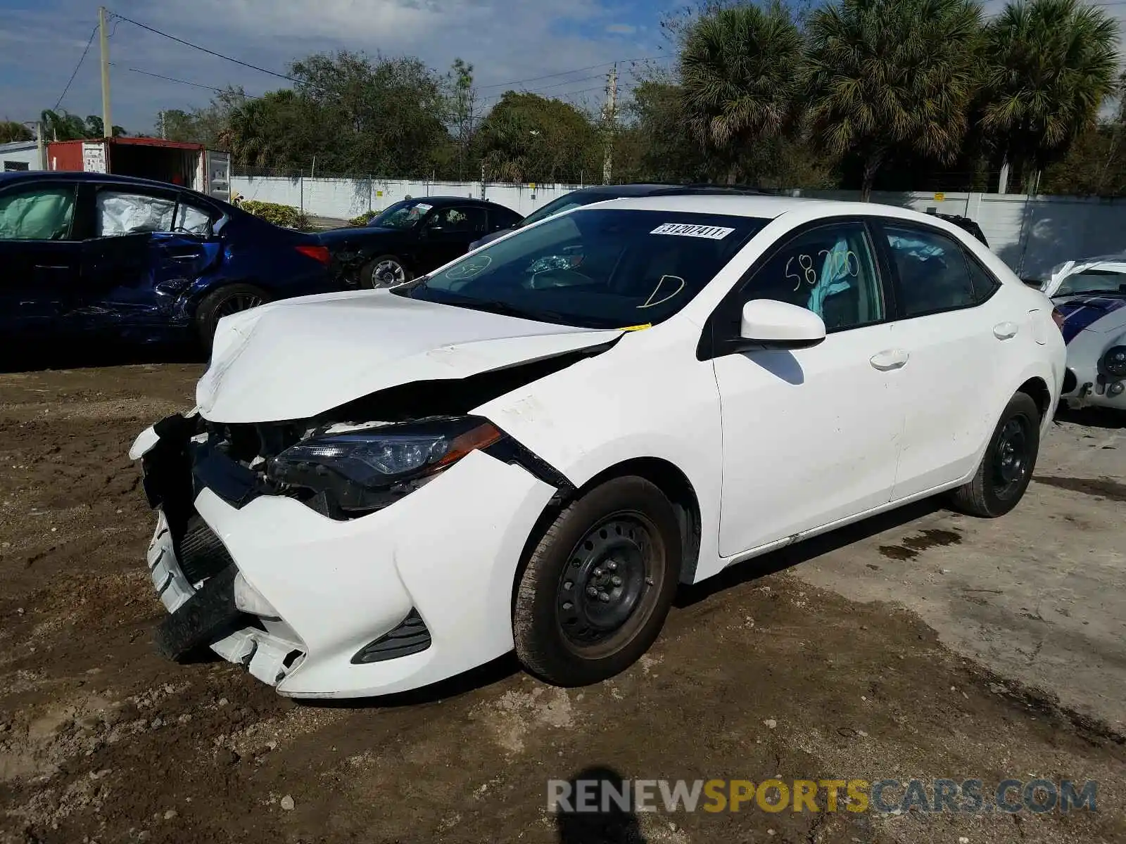 2 Photograph of a damaged car 2T1BURHE3KC193853 TOYOTA COROLLA 2019