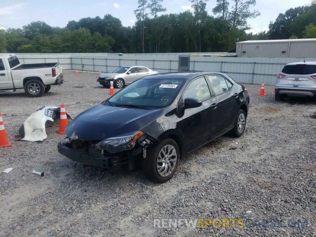 2 Photograph of a damaged car 2T1BURHE3KC194582 TOYOTA COROLLA 2019