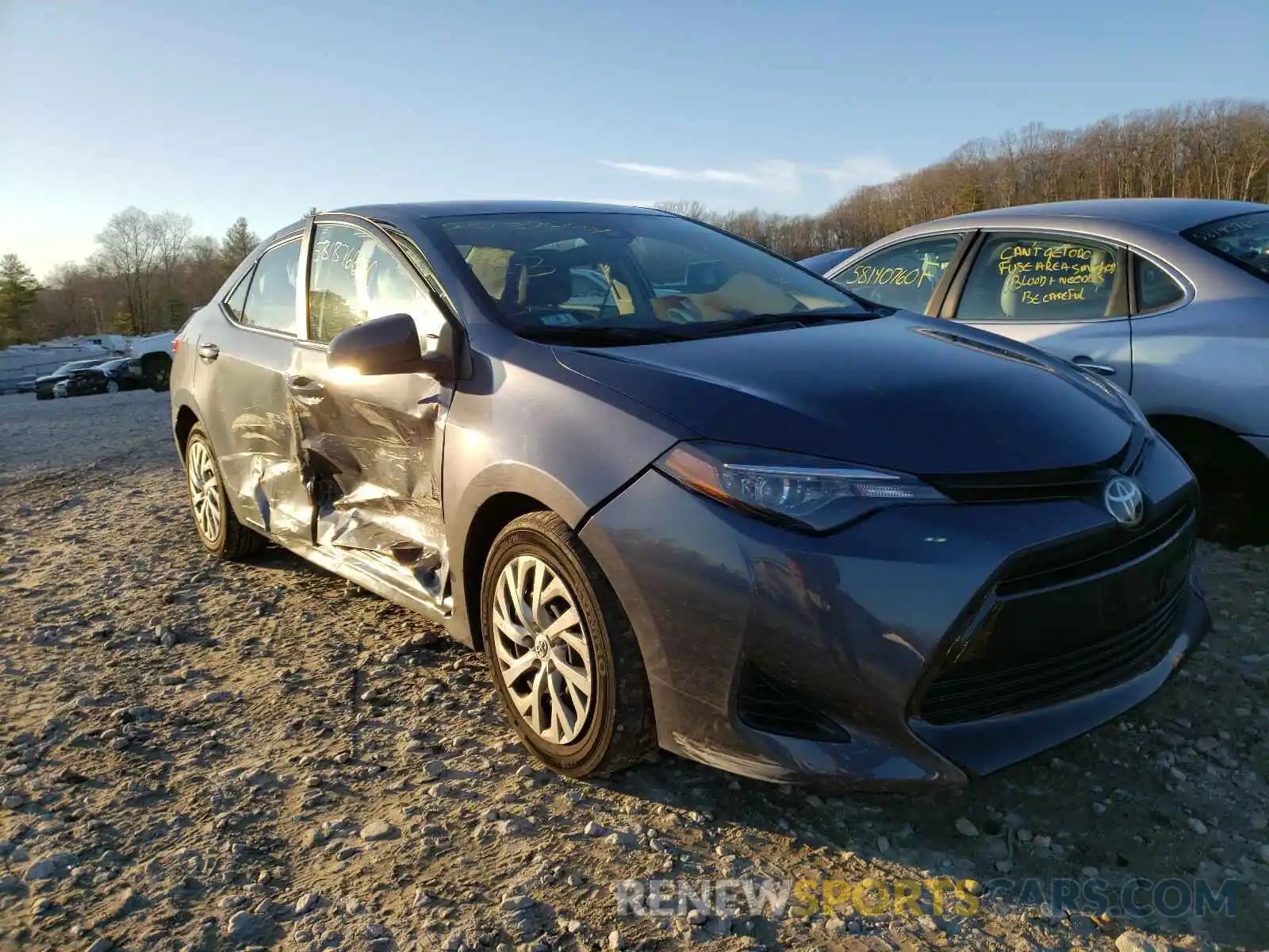 1 Photograph of a damaged car 2T1BURHE3KC195263 TOYOTA COROLLA 2019