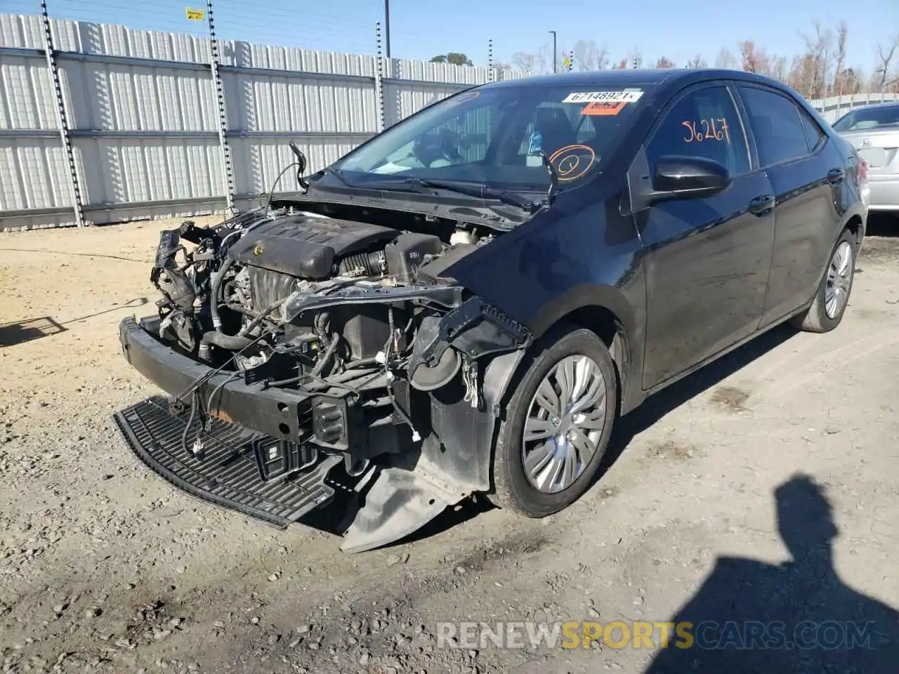 2 Photograph of a damaged car 2T1BURHE3KC195408 TOYOTA COROLLA 2019