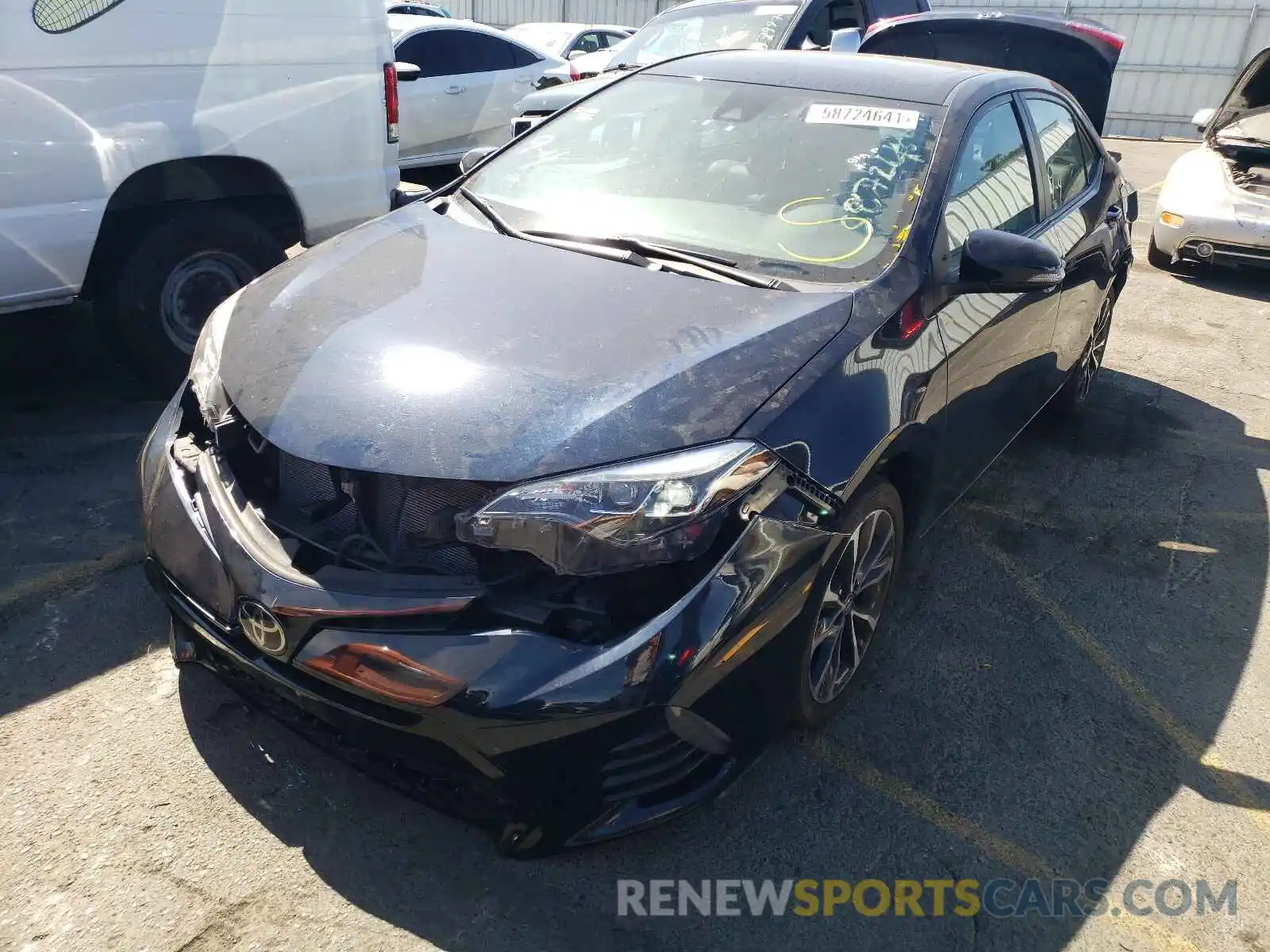 2 Photograph of a damaged car 2T1BURHE3KC196185 TOYOTA COROLLA 2019