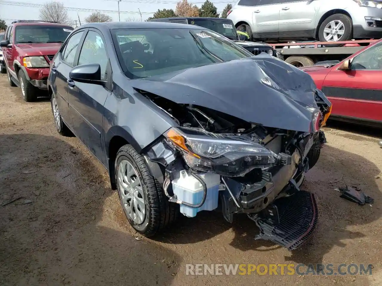 1 Photograph of a damaged car 2T1BURHE3KC197160 TOYOTA COROLLA 2019