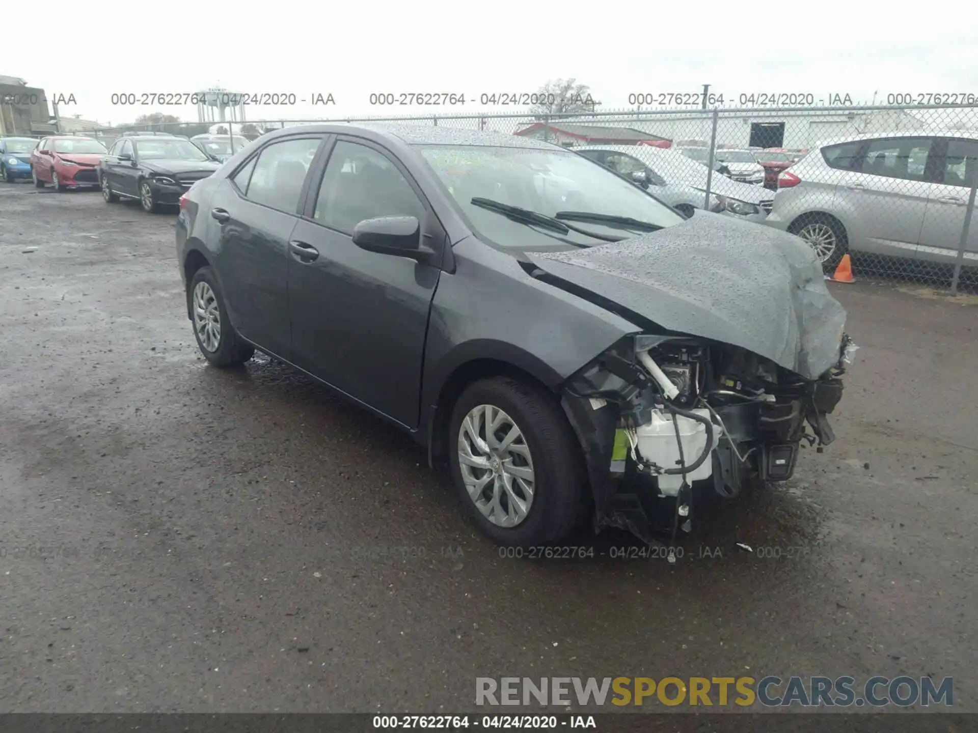 1 Photograph of a damaged car 2T1BURHE3KC197272 TOYOTA COROLLA 2019