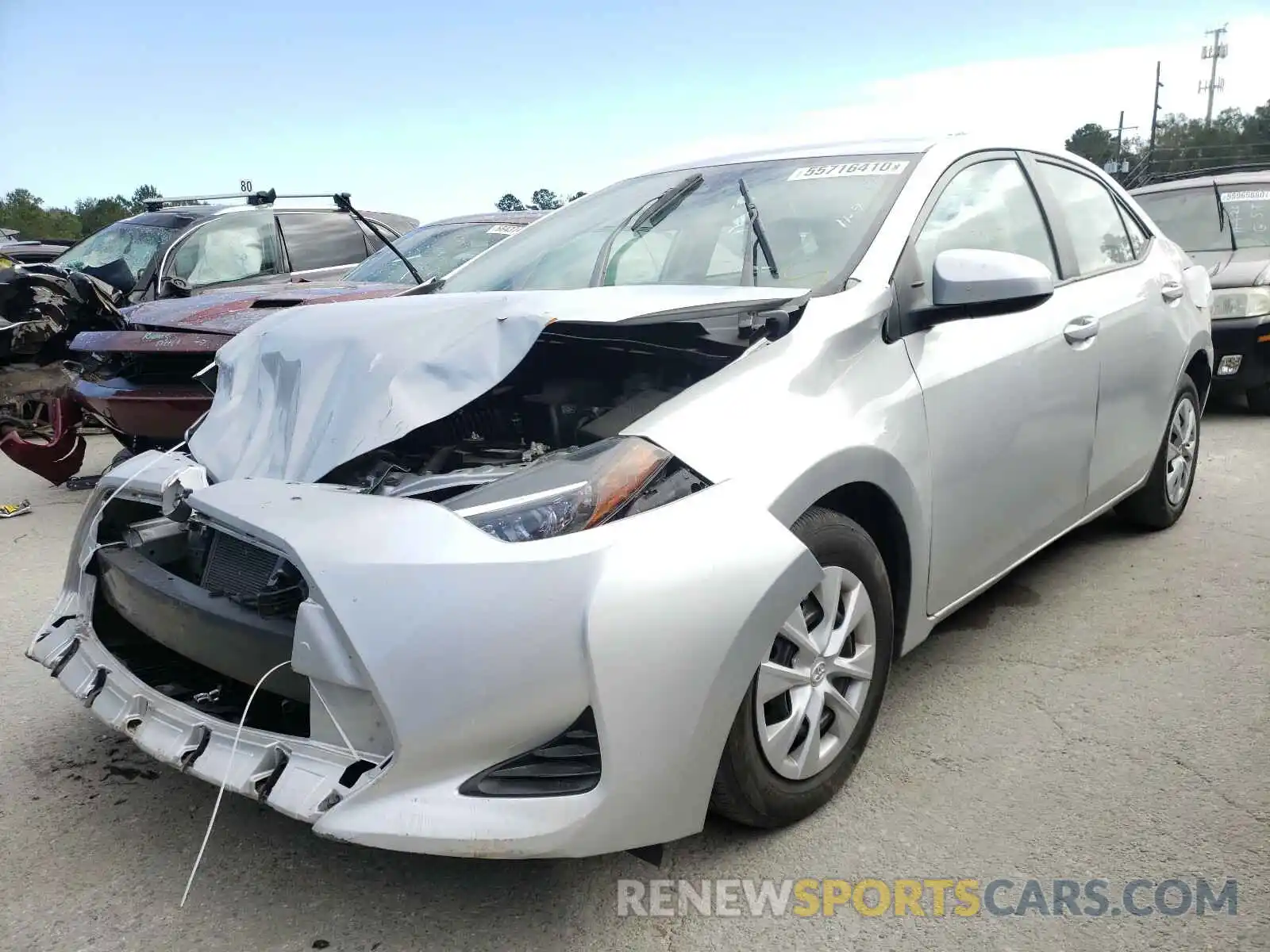 2 Photograph of a damaged car 2T1BURHE3KC198793 TOYOTA COROLLA 2019