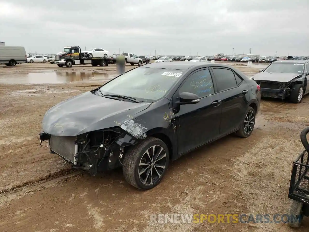 2 Photograph of a damaged car 2T1BURHE3KC199393 TOYOTA COROLLA 2019