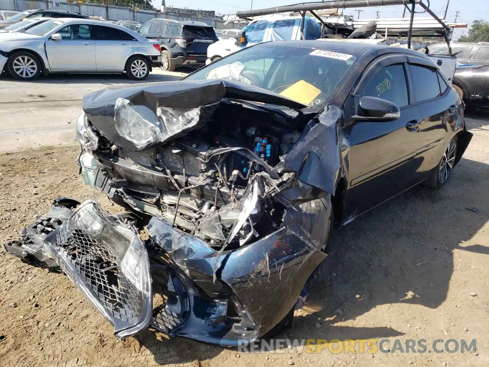 2 Photograph of a damaged car 2T1BURHE3KC201286 TOYOTA COROLLA 2019