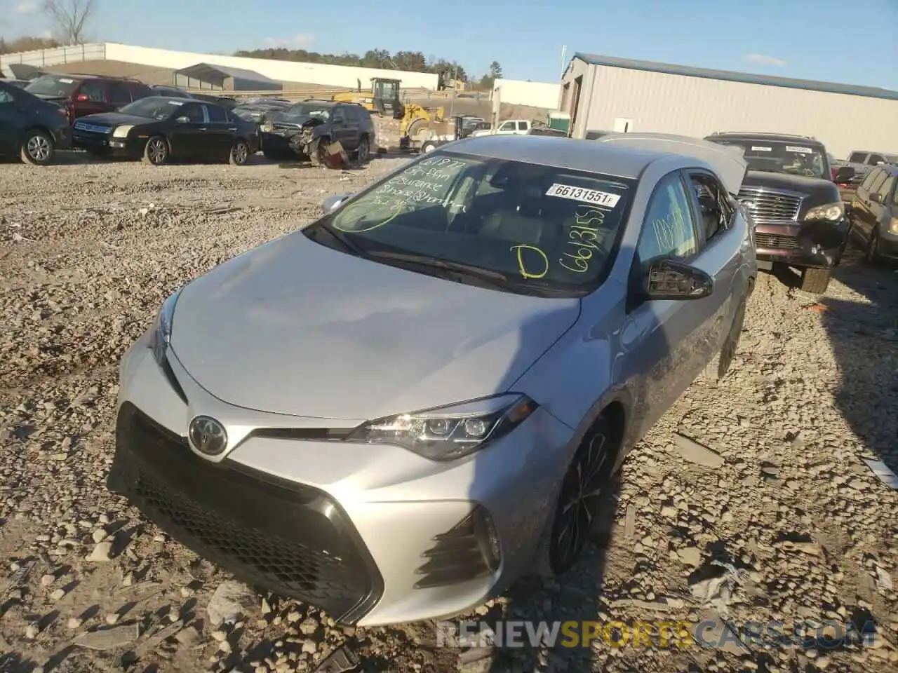 2 Photograph of a damaged car 2T1BURHE3KC201885 TOYOTA COROLLA 2019