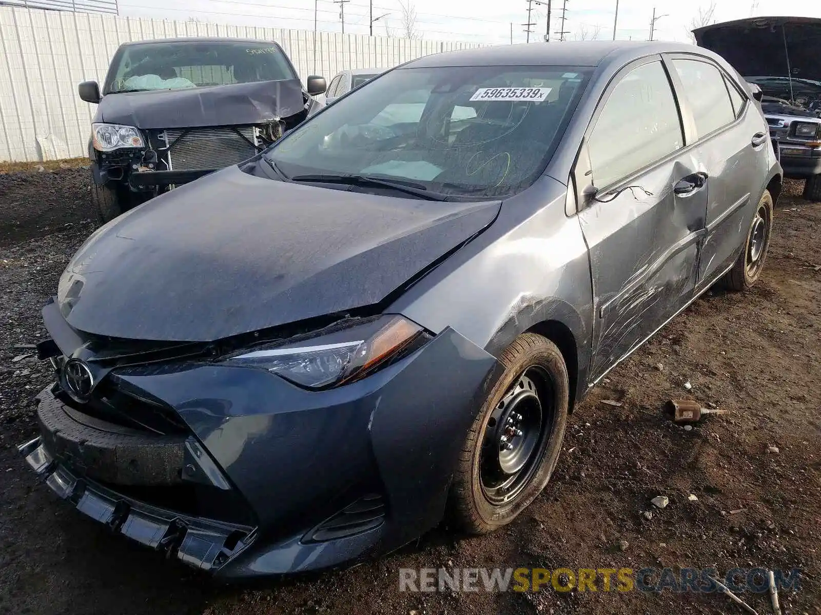 2 Photograph of a damaged car 2T1BURHE3KC203037 TOYOTA COROLLA 2019